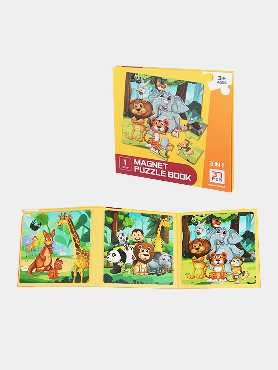 3-IN-1 Magnetic Puzzle Book - Level 1