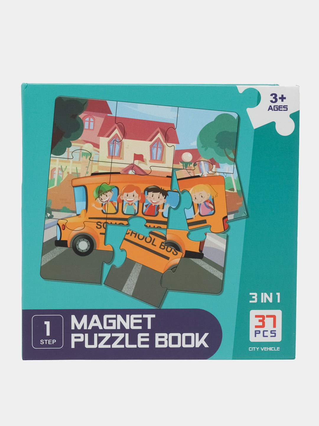 3-IN-1 Magnetic Puzzle Book - Level 1