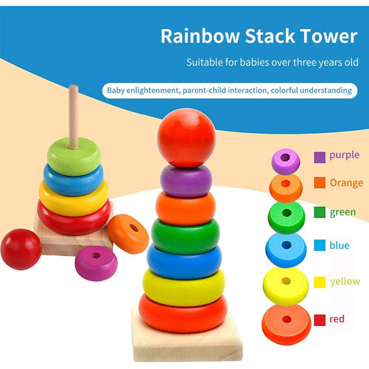 Wooden Rainbow Tower