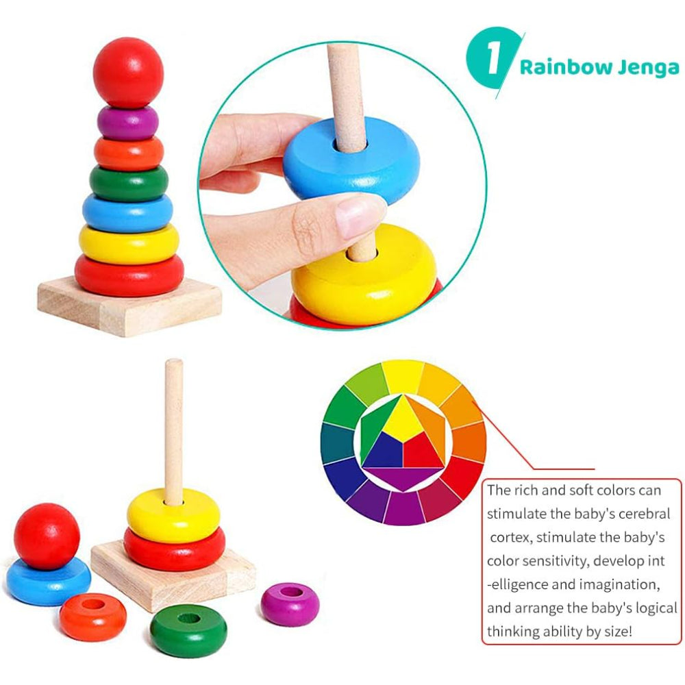 Wooden Rainbow Tower